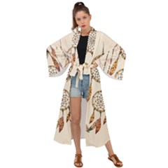 Coloured-dreamcatcher-background Maxi Kimono