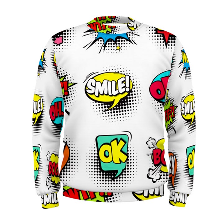 Set-colorful-comic-speech-bubbles Men s Sweatshirt