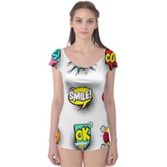 Set-colorful-comic-speech-bubbles Boyleg Leotard 