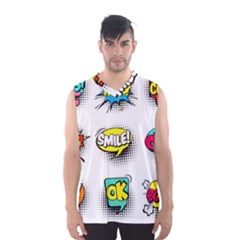 Set-colorful-comic-speech-bubbles Men s Basketball Tank Top