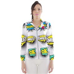 Set-colorful-comic-speech-bubbles Women s Windbreaker