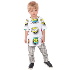 Set-colorful-comic-speech-bubbles Kids  Raglan Tee