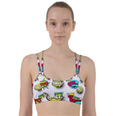 Set-colorful-comic-speech-bubbles Line Them Up Sports Bra