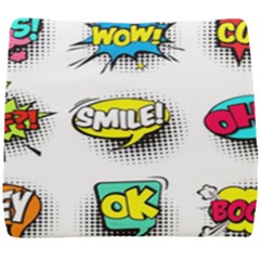 Set-colorful-comic-speech-bubbles Seat Cushion by Jancukart