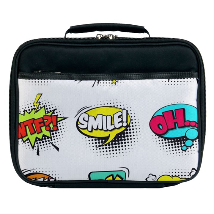 Set-colorful-comic-speech-bubbles Lunch Bag