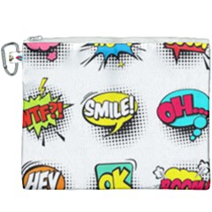 Set-colorful-comic-speech-bubbles Canvas Cosmetic Bag (xxxl)