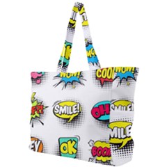 Set-colorful-comic-speech-bubbles Simple Shoulder Bag by Jancukart