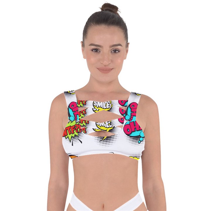 Set-colorful-comic-speech-bubbles Bandaged Up Bikini Top