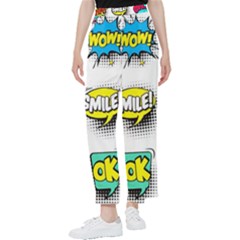 Set-colorful-comic-speech-bubbles Women s Pants 