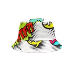 Set-colorful-comic-speech-bubbles Inside Out Bucket Hat (kids)