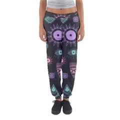 Vintage-seamless-pattern-with-tribal-art-african-style-drawing Women s Jogger Sweatpants