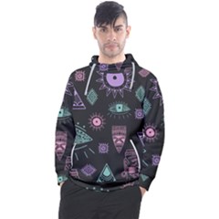 Vintage-seamless-pattern-with-tribal-art-african-style-drawing Men s Pullover Hoodie