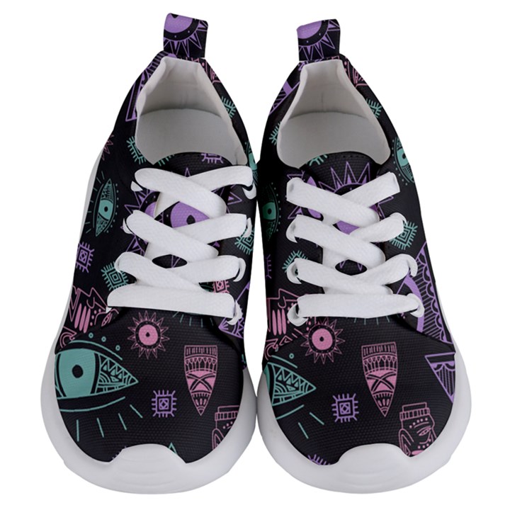 Vintage-seamless-pattern-with-tribal-art-african-style-drawing Kids  Lightweight Sports Shoes