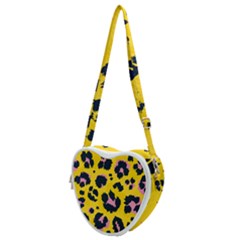 Leopard-print-seamless-pattern Heart Shoulder Bag by Jancukart