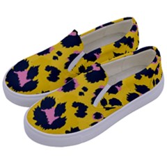 Leopard-print-seamless-pattern Kids  Canvas Slip Ons by Jancukart