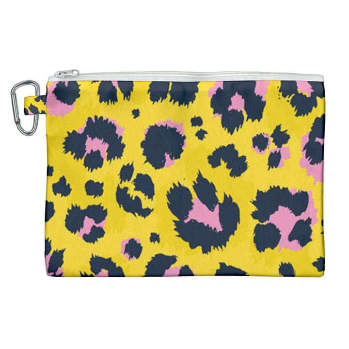 Leopard-print-seamless-pattern Canvas Cosmetic Bag (XL)