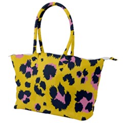 Leopard-print-seamless-pattern Canvas Shoulder Bag