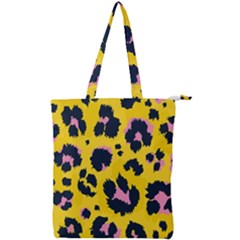 Leopard-print-seamless-pattern Double Zip Up Tote Bag