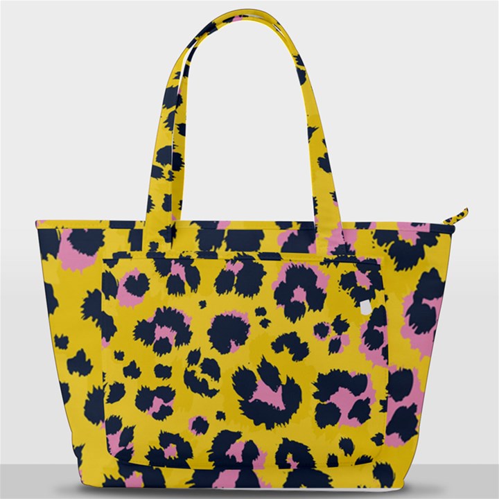 Leopard-print-seamless-pattern Back Pocket Shoulder Bag 