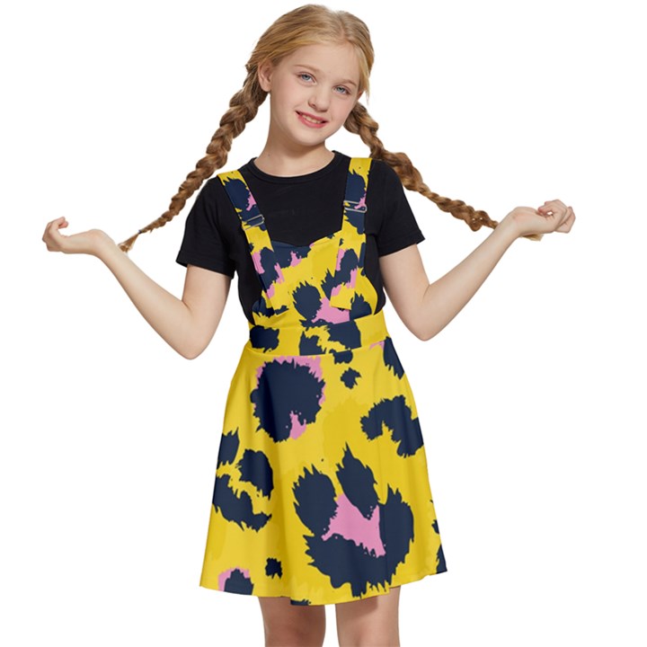 Leopard-print-seamless-pattern Kids  Apron Dress