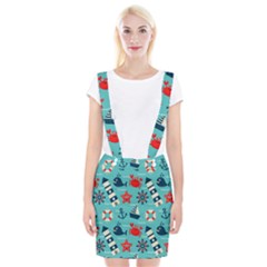 Seamless-pattern-nautical-icons-cartoon-style Braces Suspender Skirt