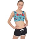 Seamless-pattern-nautical-icons-cartoon-style V-Back Sports Bra View1