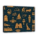 Dark-seamless-pattern-symbols-landmarks-signs-egypt Deluxe Canvas 20  x 16  (Stretched) View1