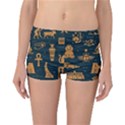 Dark-seamless-pattern-symbols-landmarks-signs-egypt Reversible Boyleg Bikini Bottoms View1