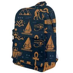 Dark-seamless-pattern-symbols-landmarks-signs-egypt Classic Backpack