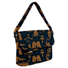 Dark-seamless-pattern-symbols-landmarks-signs-egypt Buckle Messenger Bag by Jancukart