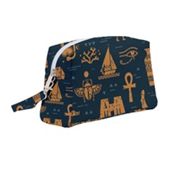 Dark-seamless-pattern-symbols-landmarks-signs-egypt Wristlet Pouch Bag (medium)