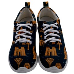 Dark-seamless-pattern-symbols-landmarks-signs-egypt Mens Athletic Shoes by Jancukart