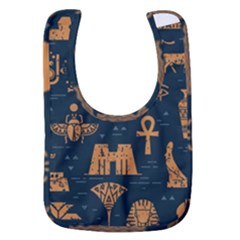 Dark-seamless-pattern-symbols-landmarks-signs-egypt Baby Bib by Jancukart