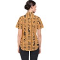 Egyptian-hieroglyphs-ancient-egypt-letters-papyrus-background-vector-old-egyptian-hieroglyph-writing Women s Short Sleeve Shirt View2