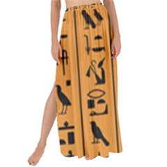 Egyptian-hieroglyphs-ancient-egypt-letters-papyrus-background-vector-old-egyptian-hieroglyph-writing Maxi Chiffon Tie-Up Sarong