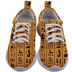 Egyptian-hieroglyphs-ancient-egypt-letters-papyrus-background-vector-old-egyptian-hieroglyph-writing Kids Athletic Shoes