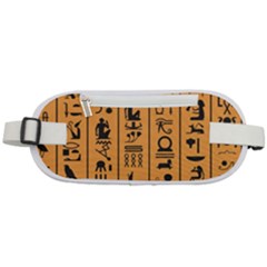 Egyptian-hieroglyphs-ancient-egypt-letters-papyrus-background-vector-old-egyptian-hieroglyph-writing Rounded Waist Pouch