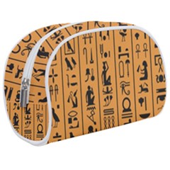 Egyptian-hieroglyphs-ancient-egypt-letters-papyrus-background-vector-old-egyptian-hieroglyph-writing Make Up Case (medium) by Jancukart