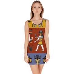 Ancient-egyptian-religion-seamless-pattern Bodycon Dress