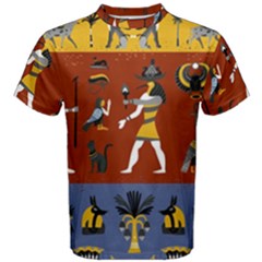 Ancient-egyptian-religion-seamless-pattern Men s Cotton Tee