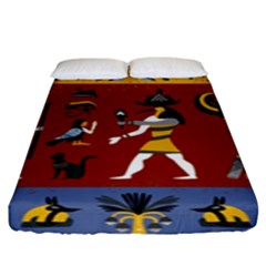 Ancient-egyptian-religion-seamless-pattern Fitted Sheet (king Size)