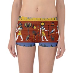 Ancient-egyptian-religion-seamless-pattern Reversible Boyleg Bikini Bottoms