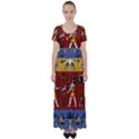 Ancient-egyptian-religion-seamless-pattern High Waist Short Sleeve Maxi Dress View1