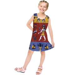 Ancient-egyptian-religion-seamless-pattern Kids  Tunic Dress by Jancukart