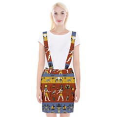 Ancient-egyptian-religion-seamless-pattern Braces Suspender Skirt by Jancukart