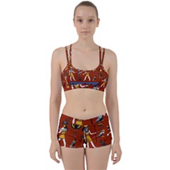 Ancient-egyptian-religion-seamless-pattern Perfect Fit Gym Set