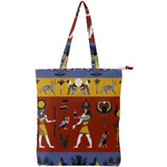 Ancient-egyptian-religion-seamless-pattern Double Zip Up Tote Bag by Jancukart