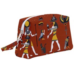 Ancient-egyptian-religion-seamless-pattern Wristlet Pouch Bag (large)