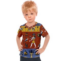 Ancient-egyptian-religion-seamless-pattern Kids  Sports Tee