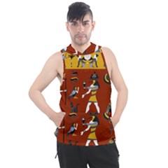 Ancient-egyptian-religion-seamless-pattern Men s Sleeveless Hoodie by Jancukart